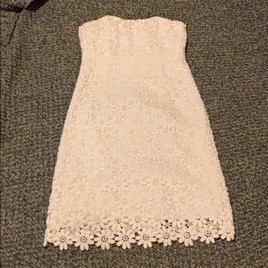 Lilly Pulitzer strapless white lace dress size 0
